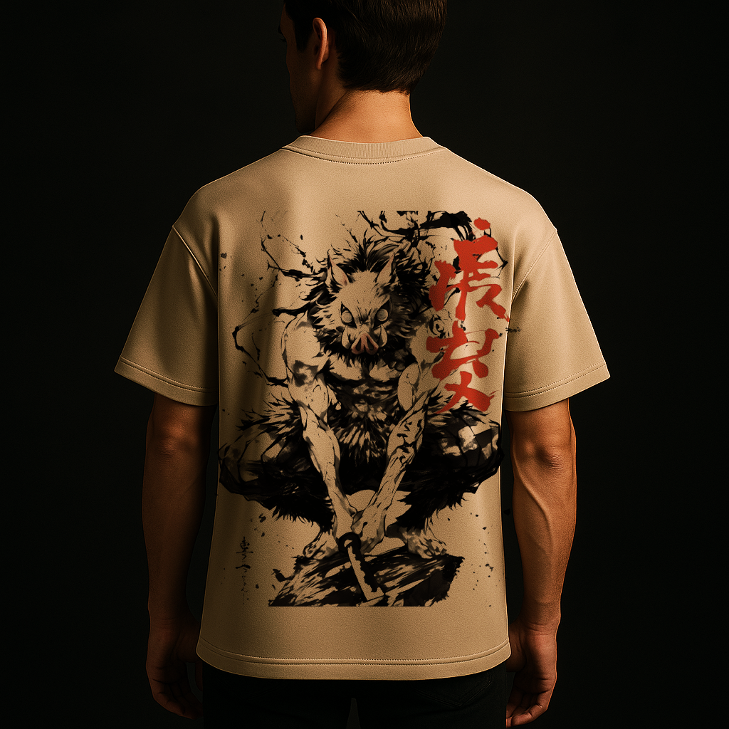 Inoske oversize drop shoulder t shirt