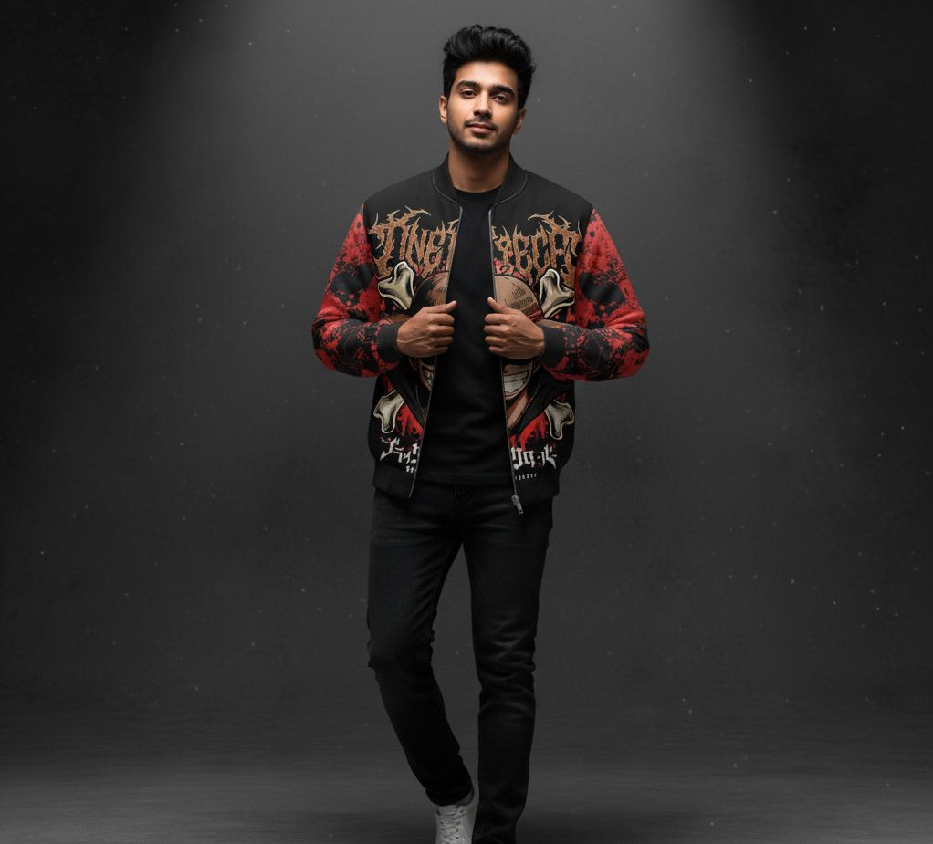 Black clover Unisex AOP Bomber Jacket