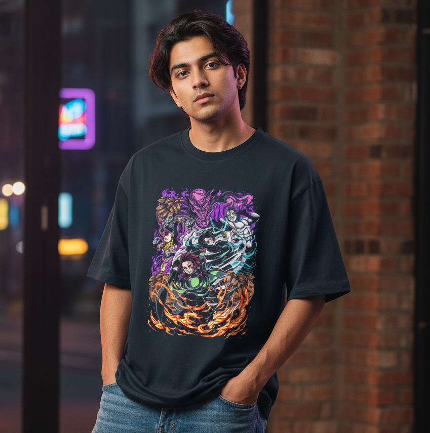 Demon slayer v2 Unisex Oversized Classic T-Shirt