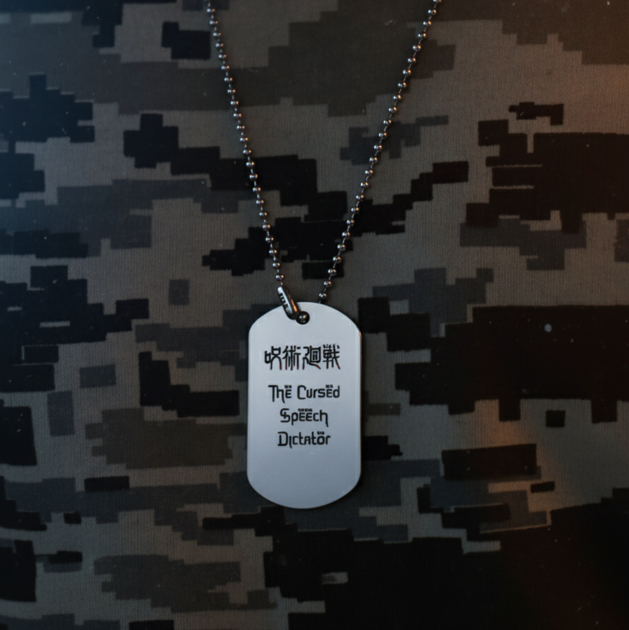 The Cursed Speech Dictator Dog Tag