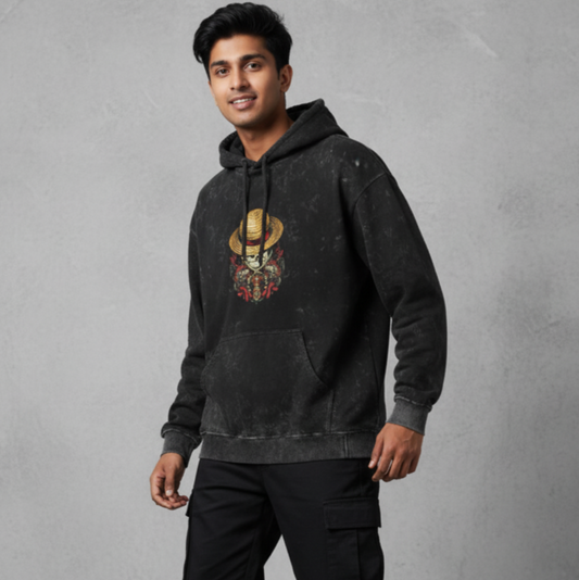 Luffy Unisex Acid Washed Hoodie