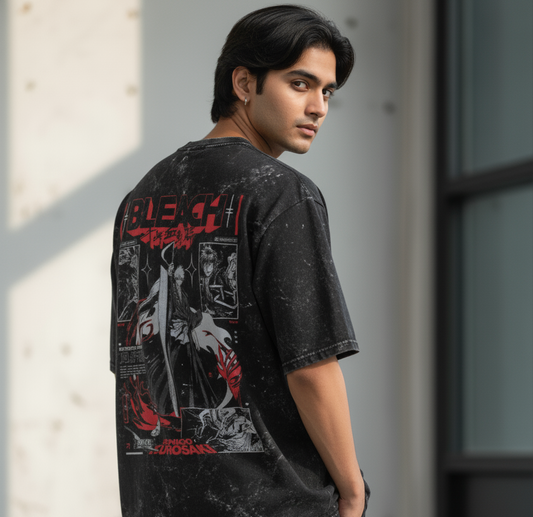 Bleach Acid Washed Oversized Tee
