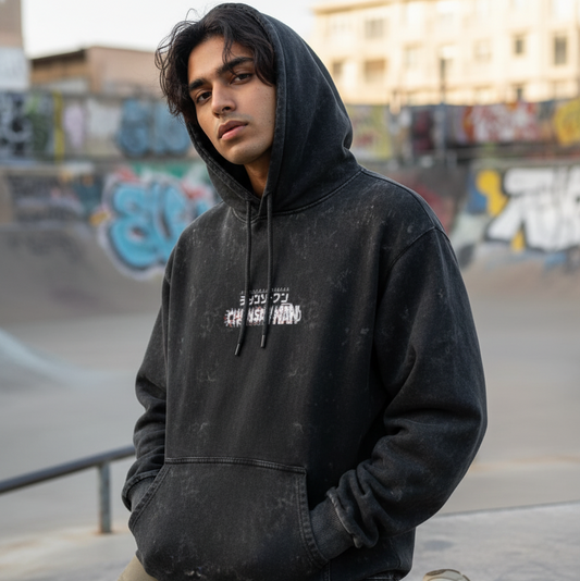 Chainsaw man Unisex Acid Washed Hoodie