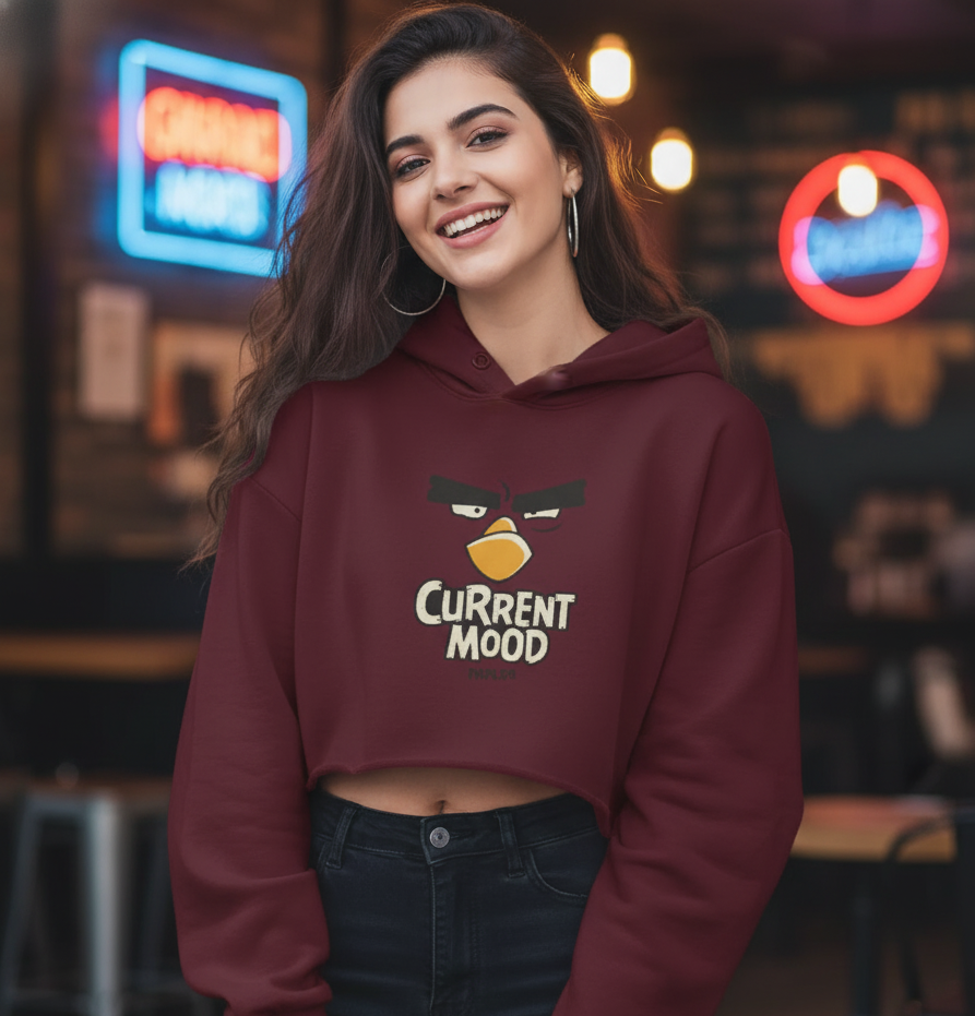 Mood Cropped Hoodie