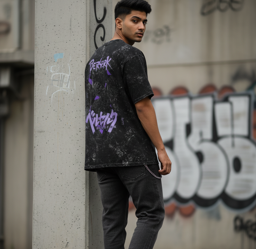 Berserk v2 Acid Washed Oversized Tee