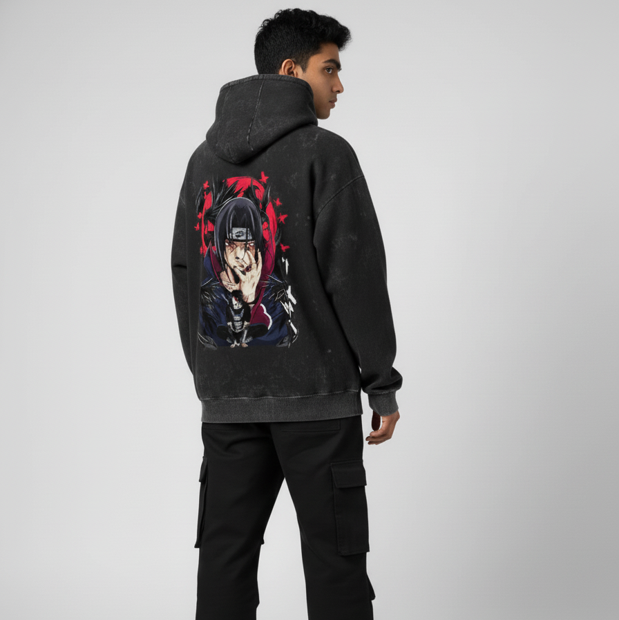 Itachi Unisex Acid Washed Hoodie