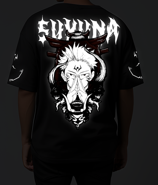 SUKUNA Reflective oversize t shirt